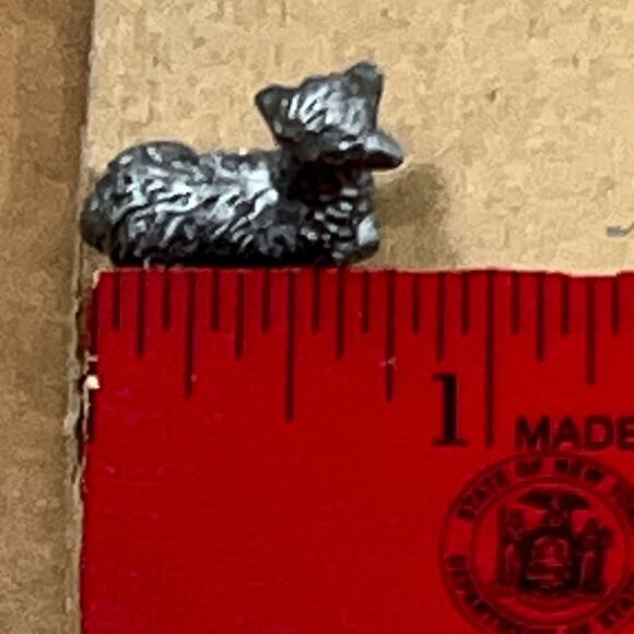 Russ Nativity Pewter lamb animal figure manager Miniature Fig Christmas Holiday - Picture 5 of 5